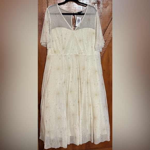 NWT Torrid Midi Mesh Flutter Sleeve Dress Sz 20 - Picture 10 of 12